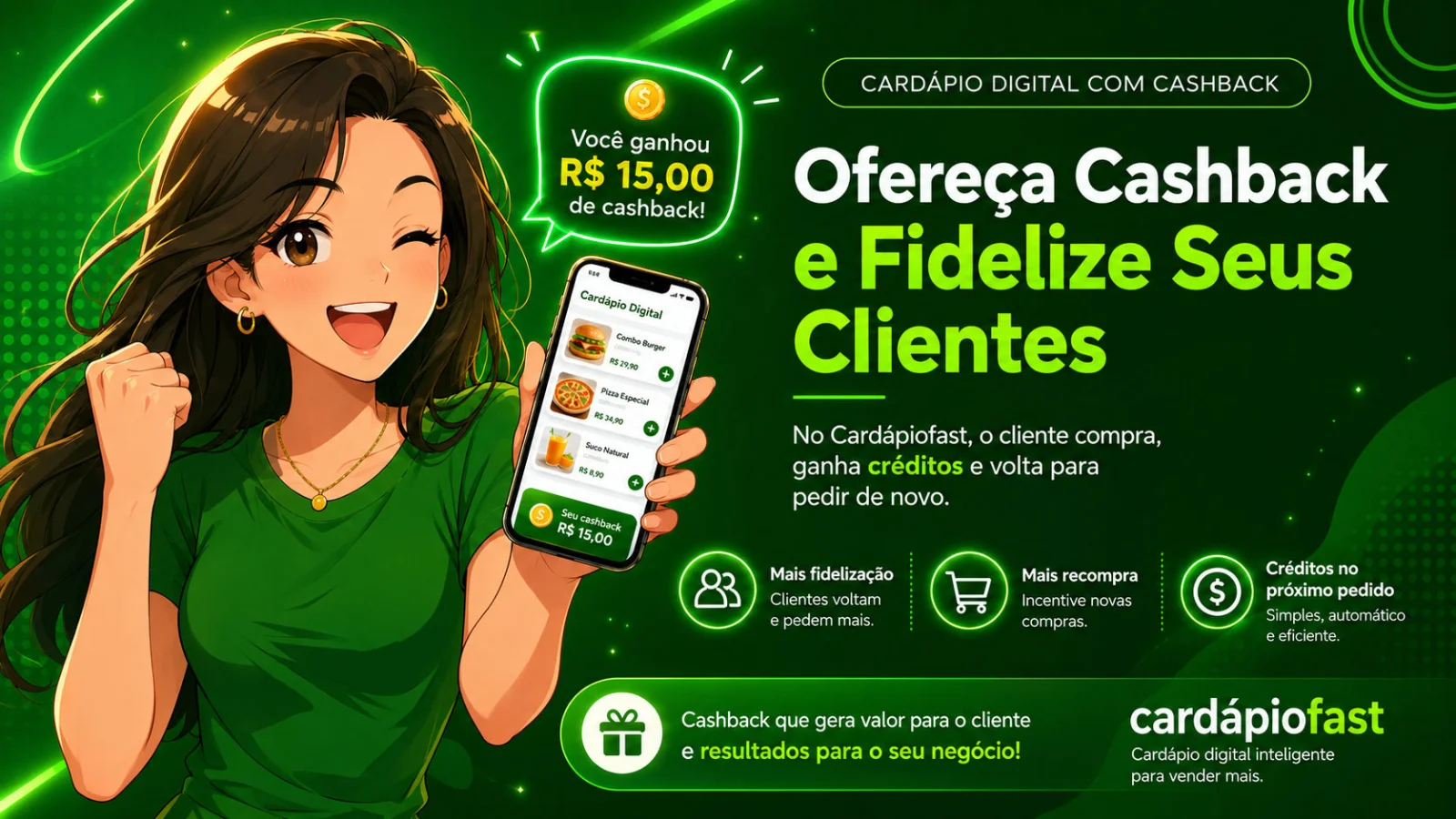 Cardápio digital com cashback