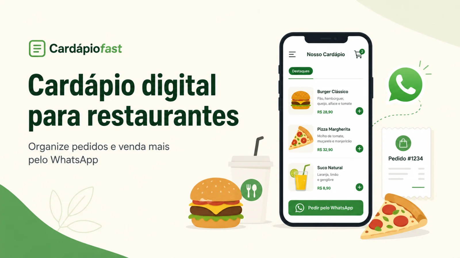 Cardápio digital para restaurantes: como organizar pedidos e vender mais pelo WhatsApp