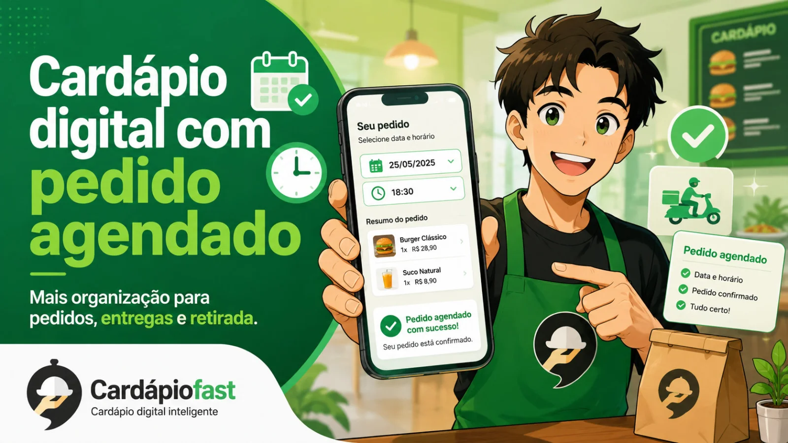 Cardápio digital com pedido agendado