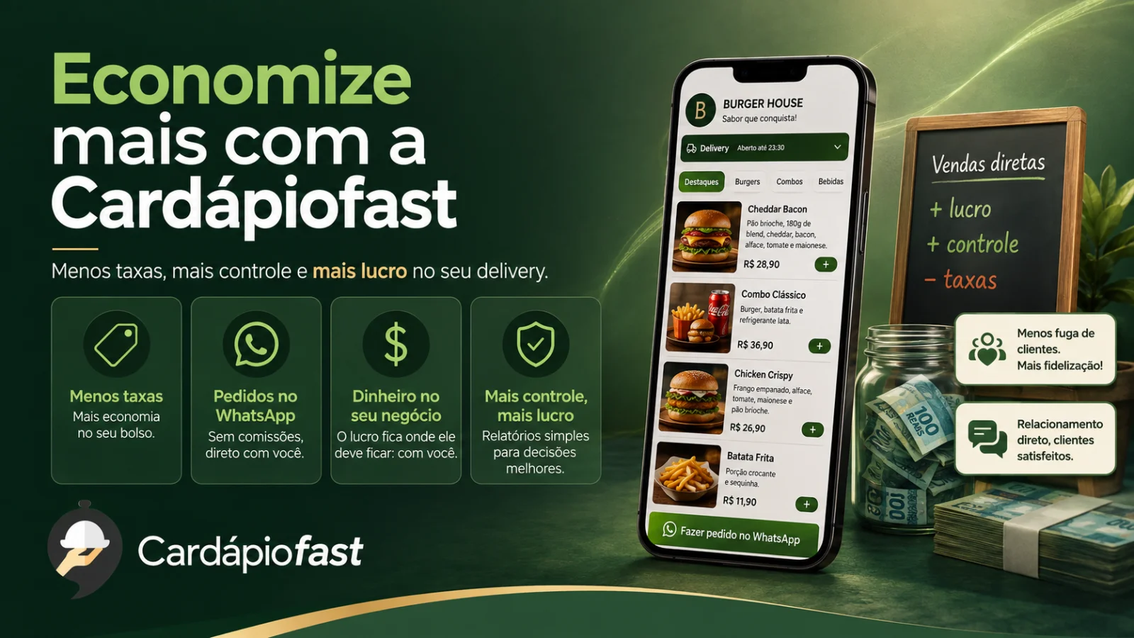 Como economizar no delivery com a Cardápiofast