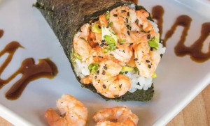 Temaki de camarão filadélfia