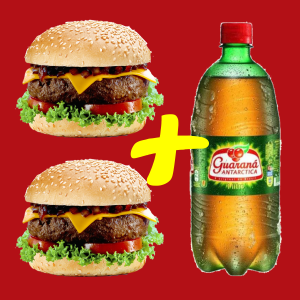 2 X-TUDO + 1 GUARANÁ 1L