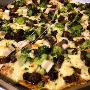 Carne seca com brócolis